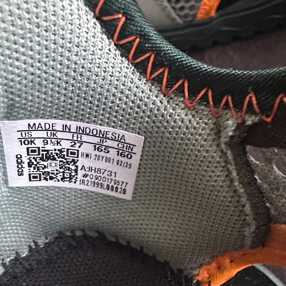adidas Summerflexi Kids Mesh Sportswear Shoes in Olive Green & Orange